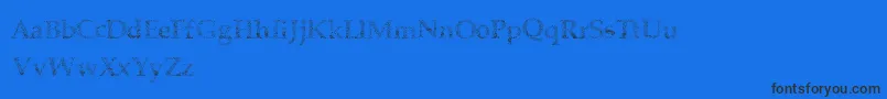 Halffaded Font – Black Fonts on Blue Background