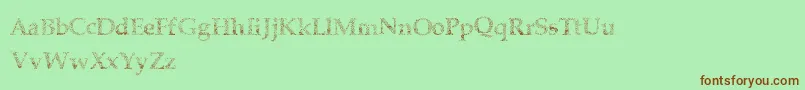 Halffaded-Schriftart – Braune Schriften auf grünem Hintergrund