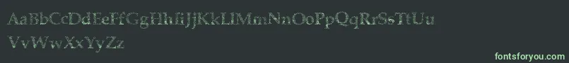 フォントHalffaded – 黒い背景に緑の文字