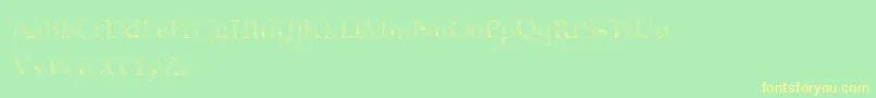 Halffaded Font – Yellow Fonts on Green Background