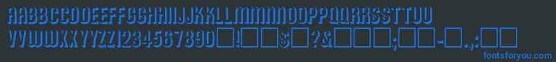 RonaldRegular Font – Blue Fonts on Black Background
