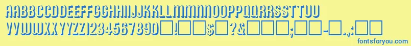 RonaldRegular Font – Blue Fonts on Yellow Background