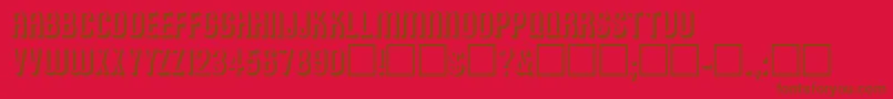 RonaldRegular Font – Brown Fonts on Red Background