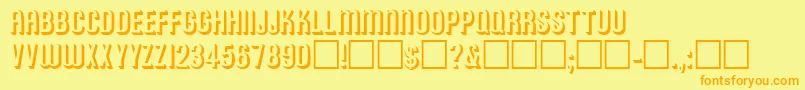 RonaldRegular Font – Orange Fonts on Yellow Background