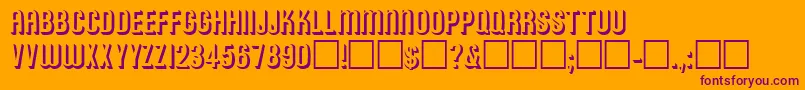 RonaldRegular Font – Purple Fonts on Orange Background
