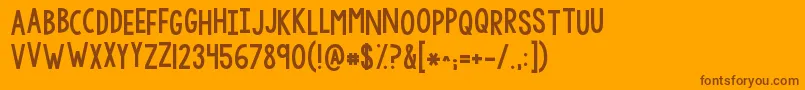 Kgwhyyougottabesomean Font – Brown Fonts on Orange Background