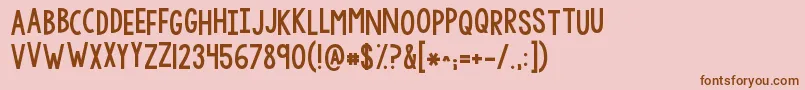 Kgwhyyougottabesomean Font – Brown Fonts on Pink Background