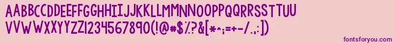 Kgwhyyougottabesomean Font – Purple Fonts on Pink Background