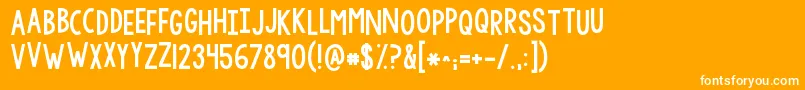 Kgwhyyougottabesomean Font – White Fonts on Orange Background