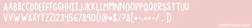 Kgwhyyougottabesomean Font – White Fonts on Pink Background