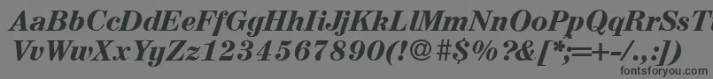 A850RomanBolditalic Font – Black Fonts on Gray Background