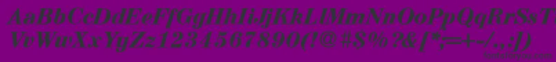 Więcej informacji o czcionce A850RomanBolditalic Czcionka A850RomanBolditalic – czarne czcionki na fioletowym tle