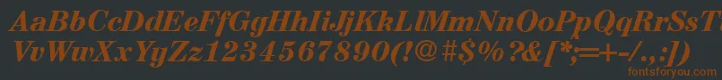 A850RomanBolditalic Font – Brown Fonts on Black Background