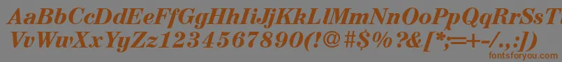 A850RomanBolditalic Font – Brown Fonts on Gray Background