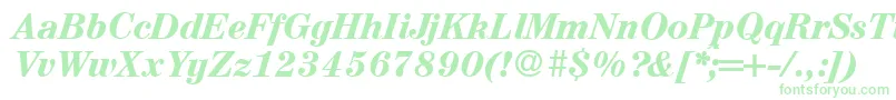 A850RomanBolditalic Font – Green Fonts on White Background