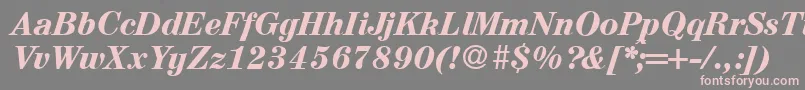 A850RomanBolditalic Font – Pink Fonts on Gray Background