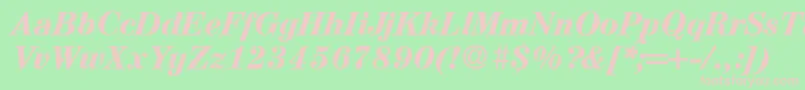 A850RomanBolditalic Font – Pink Fonts on Green Background