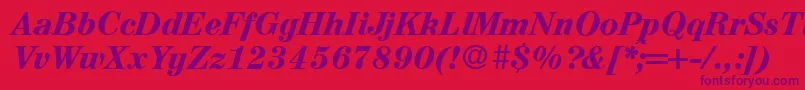 A850RomanBolditalic Font – Purple Fonts on Red Background