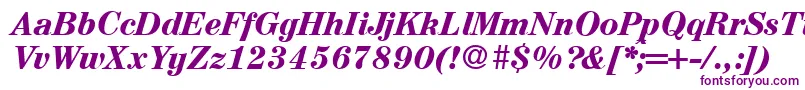 A850RomanBolditalic Font – Purple Fonts on White Background