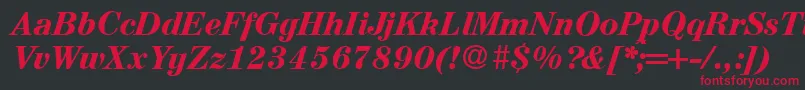 A850RomanBolditalic Font – Red Fonts on Black Background