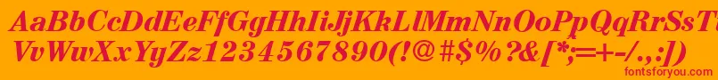 A850RomanBolditalic Font – Red Fonts on Orange Background
