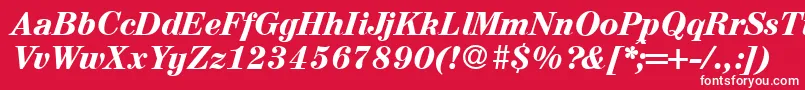 A850RomanBolditalic Font – White Fonts on Red Background
