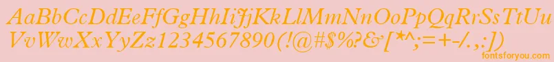 PlantinItalic Font – Orange Fonts on Pink Background