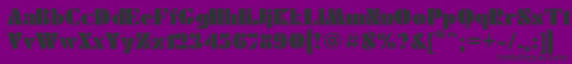 フォントFuturaeugeniaRegular – 紫の背景に黒い文字