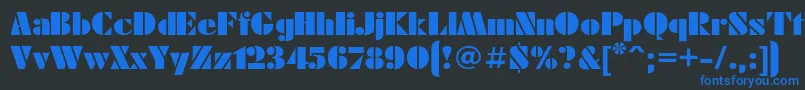 FuturaeugeniaRegular Font – Blue Fonts on Black Background