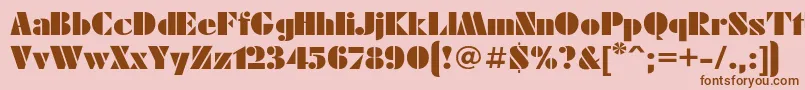 FuturaeugeniaRegular Font – Brown Fonts on Pink Background