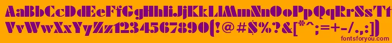 FuturaeugeniaRegular Font – Purple Fonts on Orange Background