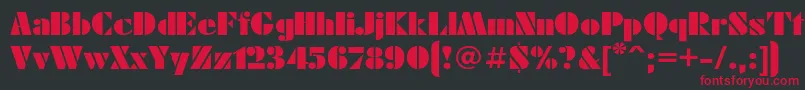 FuturaeugeniaRegular Font – Red Fonts on Black Background