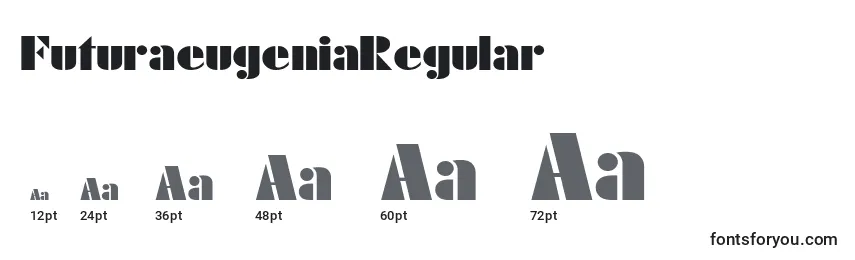 Размеры шрифта FuturaeugeniaRegular