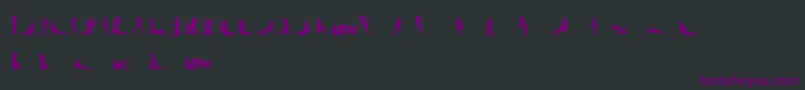 Шрифт Silhouettes – фиолетовые шрифты на чёрном фоне