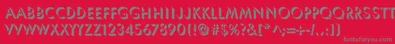 Lachlade Font – Gray Fonts on Red Background