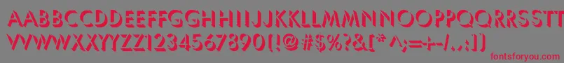 Lachlade Font – Red Fonts on Gray Background