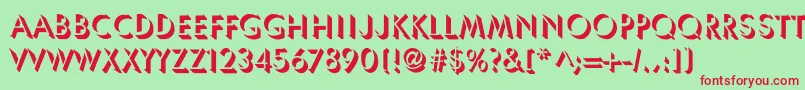 Lachlade Font – Red Fonts on Green Background