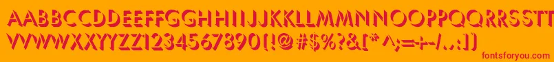 Lachlade Font – Red Fonts on Orange Background