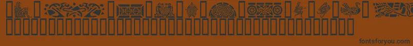 Шрифт GeCelticArt – чёрные шрифты на коричневом фоне