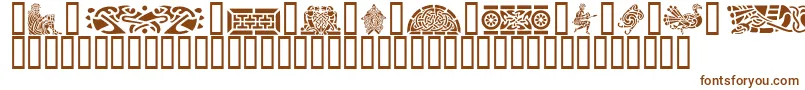 GeCelticArt Font – Brown Fonts on White Background