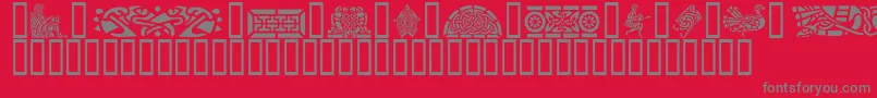 fuente GeCelticArt – Fuentes Grises Sobre Fondo Rojo