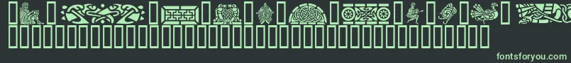 fuente GeCelticArt – Fuentes Verdes Sobre Fondo Negro