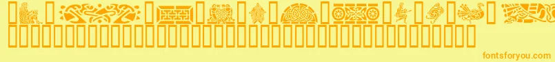 Подробнее о шрифте GeCelticArt Шрифт GeCelticArt – оранжевые шрифты на жёлтом фоне