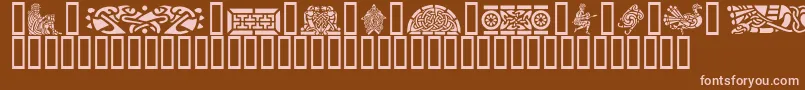 More about GeCelticArt Font GeCelticArt Font – Pink Fonts on Brown Background