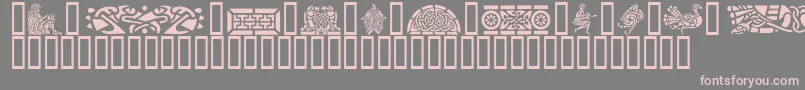 GeCelticArt-Schriftart – Rosa Schriften auf grauem Hintergrund