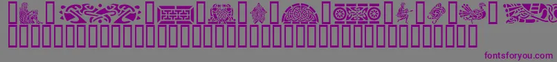 Шрифт GeCelticArt – фиолетовые шрифты на сером фоне
