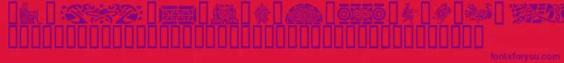 GeCelticArt Font – Purple Fonts on Red Background