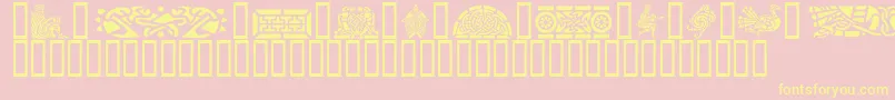 GeCelticArt Font – Yellow Fonts on Pink Background