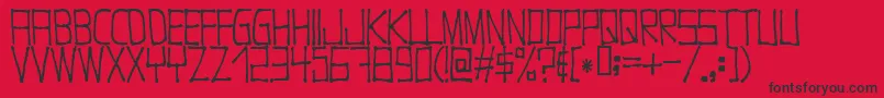 Nugacity Font – Black Fonts on Red Background