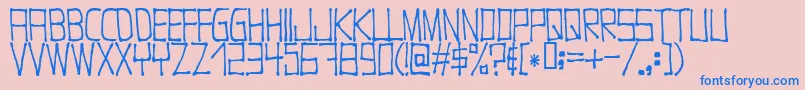 Nugacity Font – Blue Fonts on Pink Background